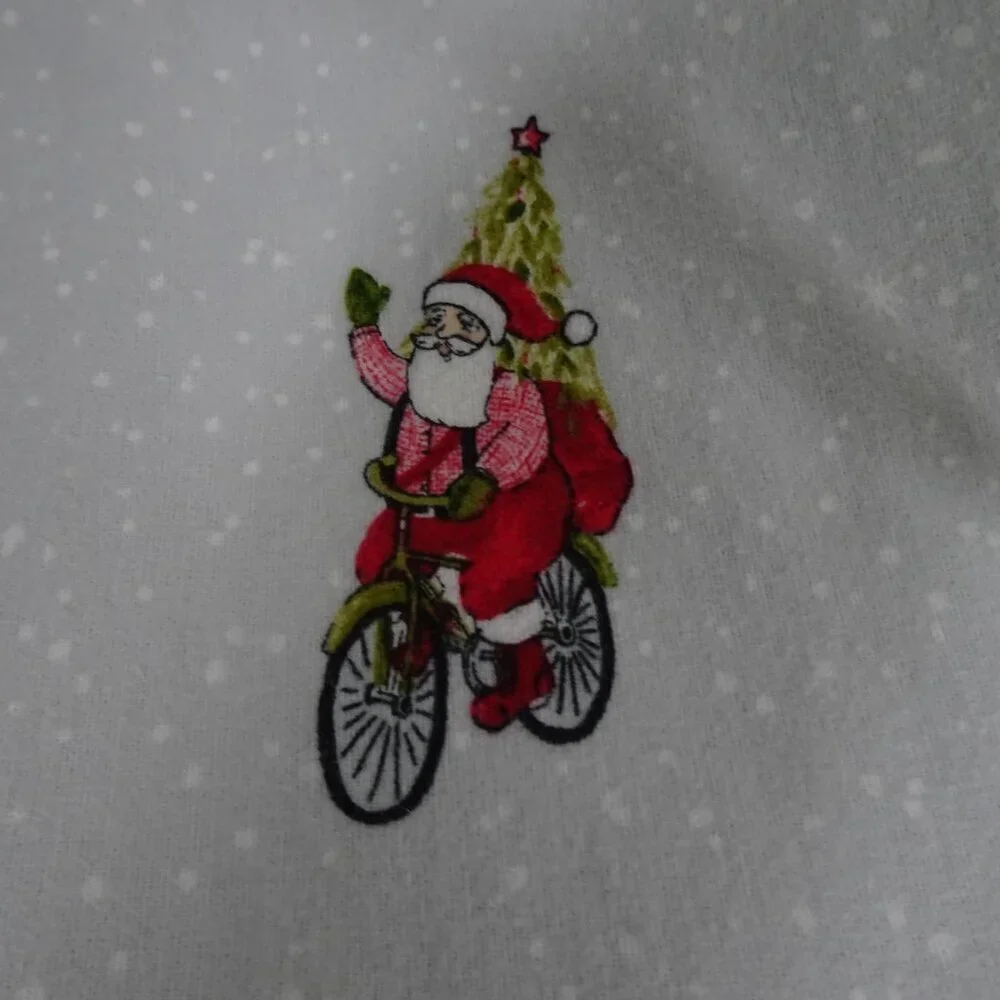 Threshold Flannel Christmas Sheets 4 pc Set King Santa on Bike Soft Warm Holiday